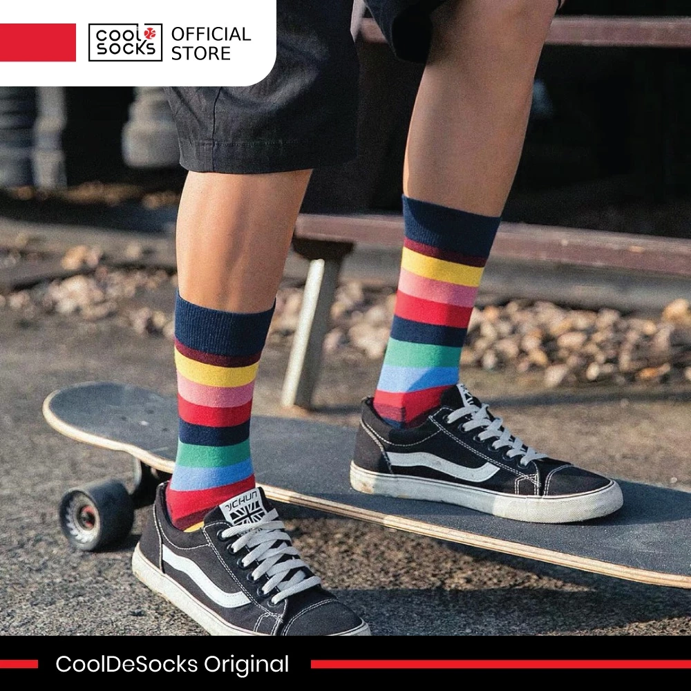 CoolDeSocks Striped Rainbow (3)