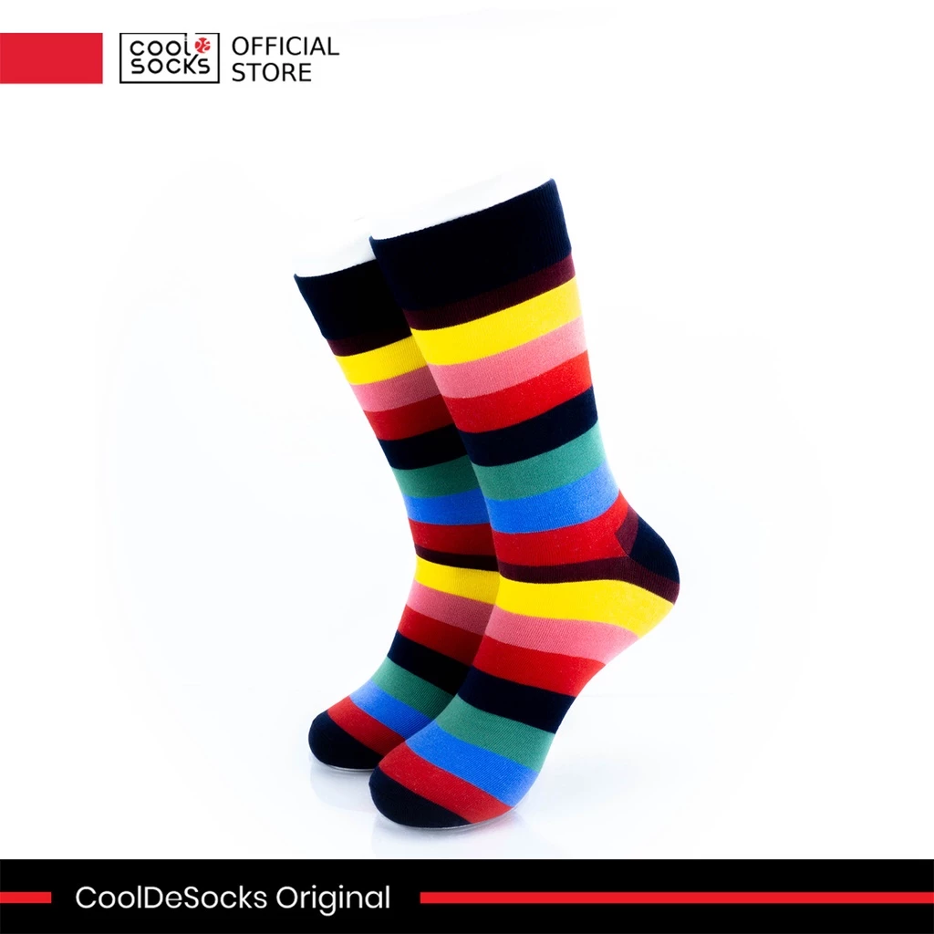 CoolDeSocks Striped Rainbow (2)
