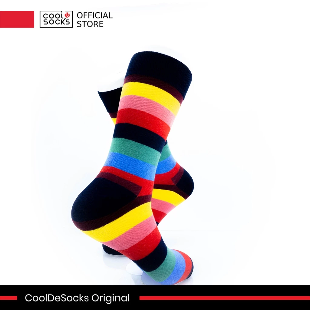 CoolDeSocks Striped Rainbow (1)