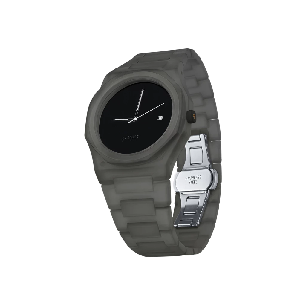 Almost Studio Overcast Dial Analog Watch Polycarbon Water Resistant Smokey (2)