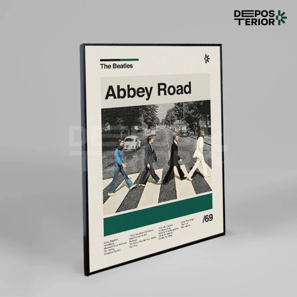 Poster The Beatles Abbey Road Cover Album Frameblock (3)