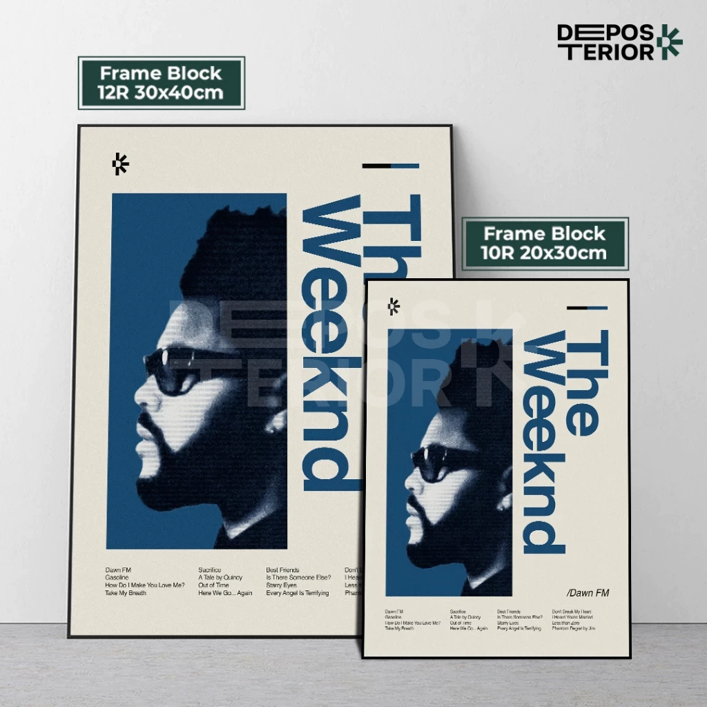 Poster The Weeknd Dawn Fm Cover Album Frameblock (2)