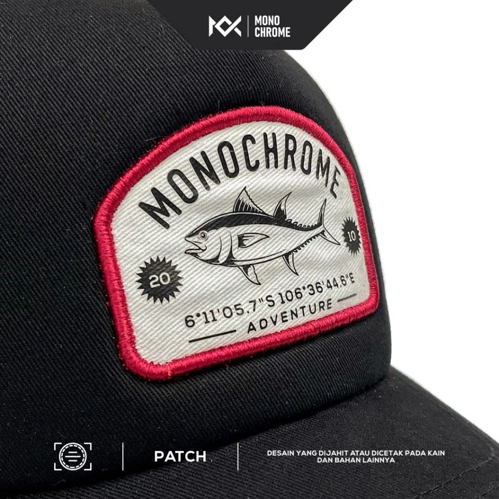 Monochrome Trucker Twill Hat Black Tuna (3)